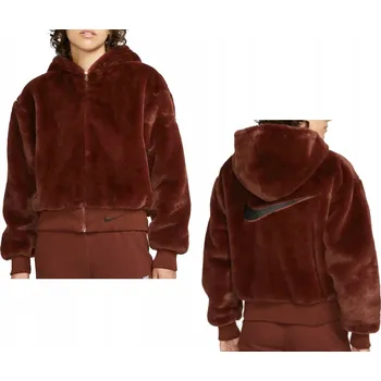 Moto bunda Bunda s Kožešina Nike Sportswear Essentials Faux Fur Oversized Fit DD5116-273 M