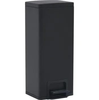 Odpadkový koš Odpadkový koš s pedálem, nerezová ocel , 31x31,5x71 cm, černá