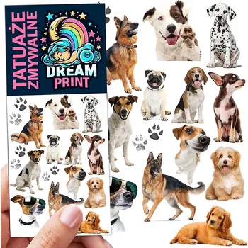 Odstranitelné tetování DĚTSKÉ TETOVÁNÍ DOČASNÉ OMYVATELNÉ PSY PEJSCI