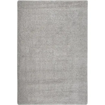 Koberec Koberec světle šedý, 100% PP, 80 x 150 cm, protiskluzový, výška vlasu 20 mm
