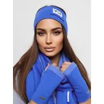 Teplákový VSB set šála + čelenka + rukavice modrá, VELIKOST UNI