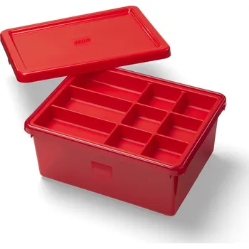 Smartlife LEGO® úložný box s organizérem - červená