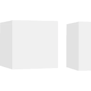 Konferenční stolek Sada 2 bílých nástěnných nočních stolků 30,5x30x30 cm