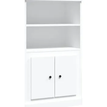 Komoda Vysoká skříňka bílá z materiálu na bázi dřeva 60x35,5x103,5 cm