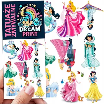 Odstranitelné tetování TETOVÁNÍ PRO DĚTI, OMYVATELNÉ, DOČASNÉ PRINCEZNY