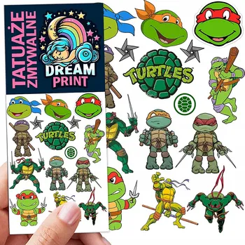 Odstranitelné tetování DOČASNÉ OMYVATELNÉ TETOVÁNÍ PRO DĚTI Želvy Ninja