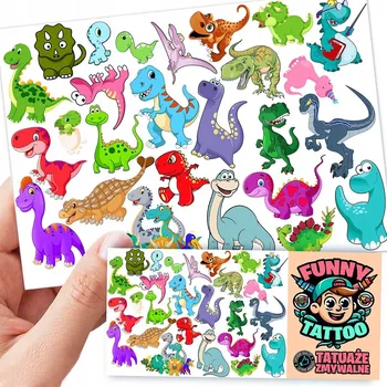 Odstranitelné tetování Tetování DINOSAUŘI FUNNY TATTOO 1 ks