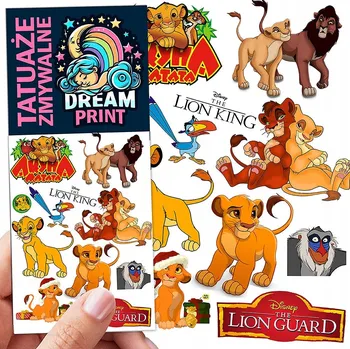 Odstranitelné tetování DOČASNÉ OMYVATELNÉ TETOVÁNÍ PRO DĚTI Lví král