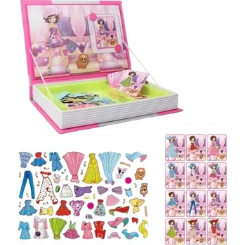 ostatní stavebnice Sada K&M Magnetická knížka 85 dílků papírová pro děti 3+