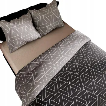 Povlečení Sada povlečení bavlna saténu, 3 kusy, 160x200 cm, + povlaky na polštáře, 70x80 cm, černá