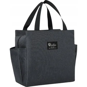 Termotaška Edibazzar Izolační taška na oběd piknik prostorná černá 10 l