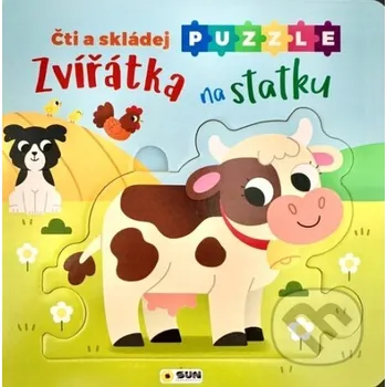 Leporelo Zvířátka na statku - Čti a skládej puzzle - SUN SUN