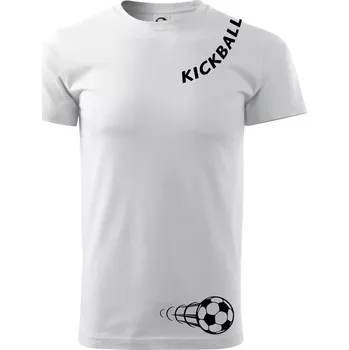 Kickball nápis šikmo - Triko extra velké (5-8XL) - 7XL ( Bílá )