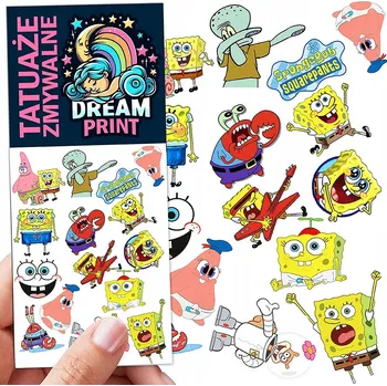 Odstranitelné tetování Smyvatelné tetování pro děti - SpongeBob