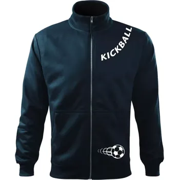 Pánská mikina Kickball nápis šikmo - Mikina bez kapuce Adventure - 3XL ( Námořní modrá (velmi tmavá - téměř černá) )