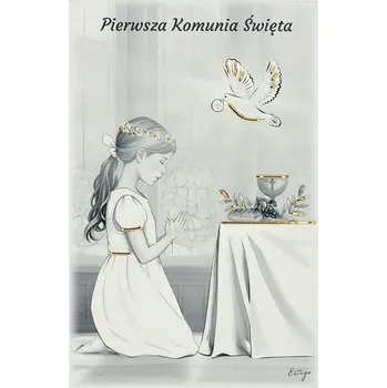 Obraz Obrázek k prvnímu svatému přijímání dárek pro dívku | Rozměr: 11x17 cm