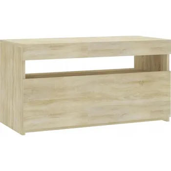 Televizní stolek TV stolek LED RGB Moderní styl Dub Sonoma 75x35x40 cm