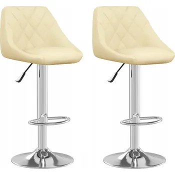 Barová židle Barová Židle G01V krémová, výška sedáku 11 cm, umělá kůže