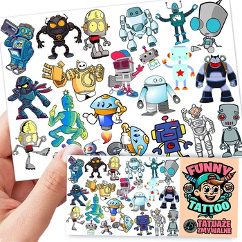 Odstranitelné tetování Tetování ROBOTI VTIPNÉ TETOVÁNÍ 1 ks