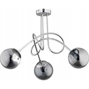 Moderní stropní svítidlo TANGO GLASS 3x E14, výška 47 cm | chrom