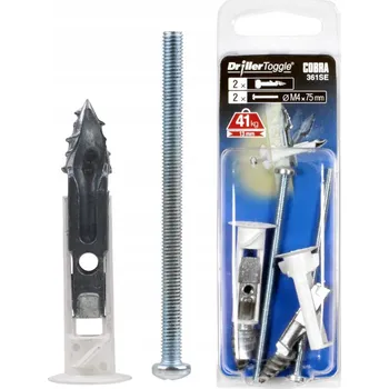 Vrták Hmoždinky do sádrokartonu Cobra 4 x 75 mm 2 ks