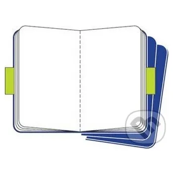 Kalendář Moleskine - sada 3 malých čistých notesov (modrá väzba) - Moleskine Moleskine