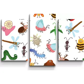 Obraz Sablio Obraz - 3-dílný Hmyz - 75x50 cm