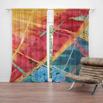 Závěs Sablio Závěs Barevné čáry: 2ks 140x250cm