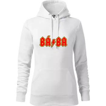 Dámská mikina Rocková rodina - babička - Mikina dámská Cape s kapucí - XL ( Bílá )