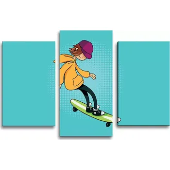 Obraz Sablio Obraz - 3-dílný Skejťák - 75x50 cm