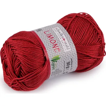 Příze Bavlněná pletací příze Limone 50 g, střední, 34 (208) červená