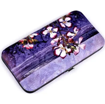 Manikúra v pouzdře s květy - 2 fialová