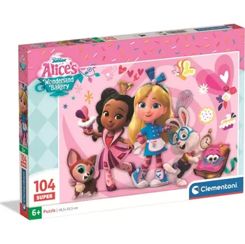 Puzzle dětské puzzle 104 dílků clementoni disney alice's wonderland bakery