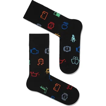 Veselé pánské ponožky Kontrolki černé Milena černá 3483140