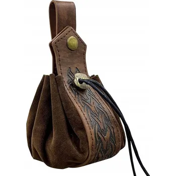 Kabelka Kožená měšec / váček na mince na opasek Středověký styl JAOYU