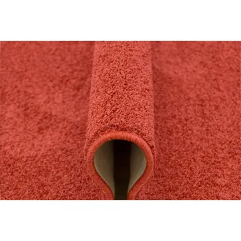 Koberec 200x200 cm MÓDNÍ MĚKKÝ HUSTÝ ČERVENÝ HASIČSKÝ KOBEREC PRINCESS DO LOŽNICE