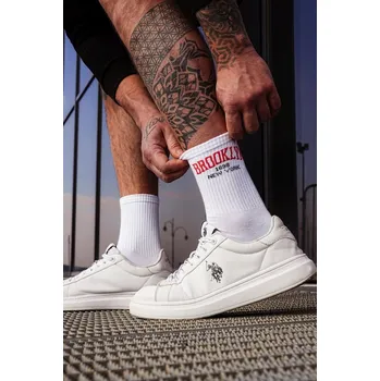 Pánské ponožky BROOKLYN bílé Milena bílá 3483120