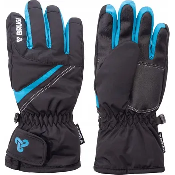 Rukavice DĚTSKÉ LYŽAŘSKÉ ZIMNÍ VODĚODOLNÉ RUKAVICE BRUGI 1AK1 VĚK 8-9 LET