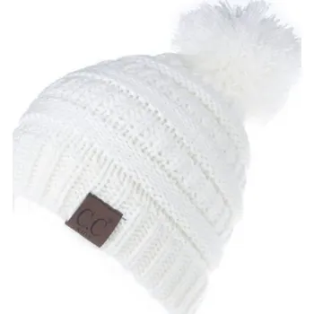 Pokrývka hlavy Dětská vlněná zimní čepice J2869 bílá