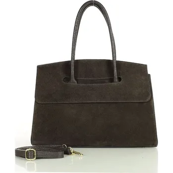 Kabelka MARCO MAZZINI Tmavě hnědá dámská kožená hobo kabelka (s293c) Velikost: ONE SIZE