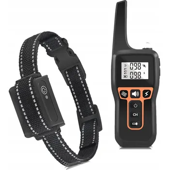 Obojek pro psa ELEKTRONICKÝ VÝCVIKOVÝ OBOJEK PRO PSA VODĚODOLNÝ 1000M + DÁLKOVÝ OVLADAČ