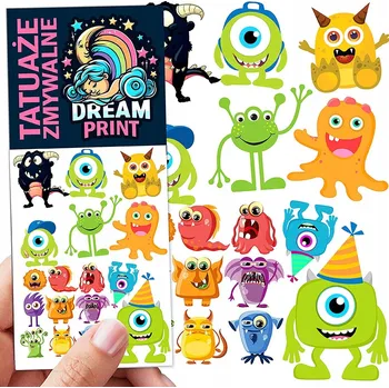 Odstranitelné tetování Filmová a herní nálepka na tetování Dětské vodní tetování Omyvatelné k narozeninám Dárek Dočasný dárek pro děti Originální opakovaně použitelné Spousta Vzorů