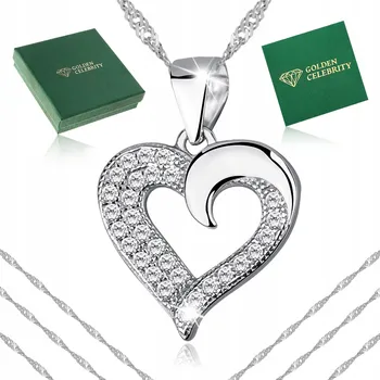 Náhrdelník DĚTSKÝ STŘÍBRNÝ NÁHRDELNÍK SRDCE RYZOSTI 925 ŘETÍZEK PŘÍVĚSEK