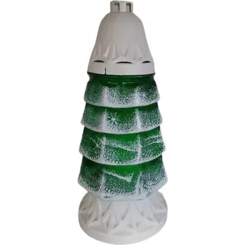 Svíčka Hřbitovní Svíčka vánoční stromeček zasněžený 25 cm