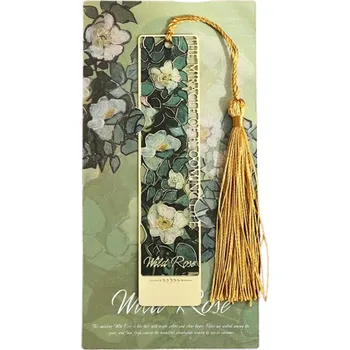 Doplněk ke knize Záložka do knihy kovová jako dárek elegantní zlatá kovová záložka