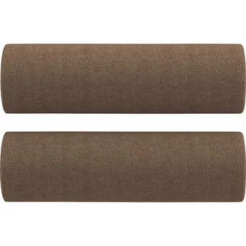 Polštář Polštáře Válce hnědé, Látka, 15x50 cm, Snímatelný povlak