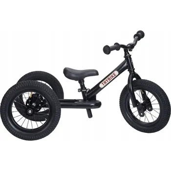 Dětské vozidlo První dětské tříkolové odrážedlo 2v1 černé Trybike