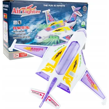 autíčko INTERAKTIVNÍ LETADLO PRO DĚTI - JEZDÍ, SVÍTÍ, HRAJE, LED, SE ZVUKEM