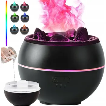 ZVHLČOVAČ VZDUCHU NOČNÍ LAMPA EFEKT PLAMENE LED 7 BAREV