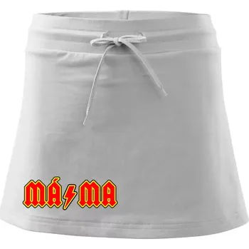 Dámská sukně Rocková rodina - máma - Sportovní sukně - two in one - S ( Bílá )
